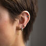 Blue Opal Gold Vermeil Plated Stud Earrings, thumbnail 4 of 7