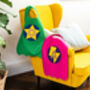Felt Superhero Cape, Personalised With Letter, For Kids, thumbnail 3 of 10