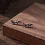 Sapphire Blue Cz Cluster Crawler Earrings, thumbnail 6 of 10