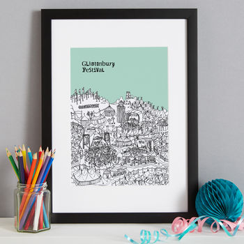 Personalised Glastonbury Festival Print, 4 of 9