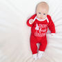 Personalised Baby's 'First Christmas' Babygrow, thumbnail 4 of 5