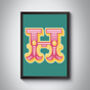 H Capital Letter Bold Carnival Circus Art Print, thumbnail 1 of 4