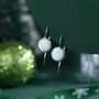 Opal Droplet Drop Hook Earrings In Sterling Silver, thumbnail 1 of 10
