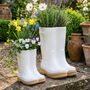 Personalised Gift Set Of Two Welly Boots Planters, thumbnail 1 of 12