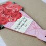 Personalised Valentines Card In Wood, Roses, thumbnail 3 of 5