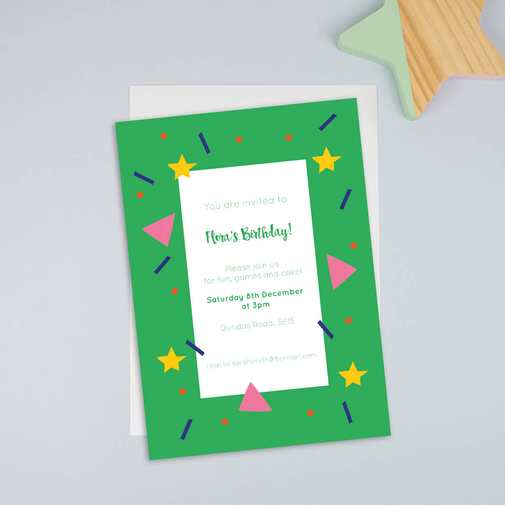 birthday party invitations by lizzie chancellor | notonthehighstreet.com