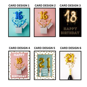 'Milestone Birthday' Personalised Treat And Cake Card, 2 of 7