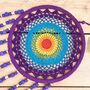 Large Deep Purple Dream Catcher Wooden Beads, thumbnail 2 of 8