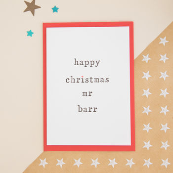 Personalised 'Happy Christmas' Mr Or Mrs Card, 4 of 4