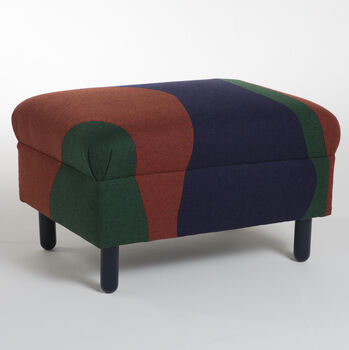 Bespoke Fabric Colour Block Footstool, 5 of 12
