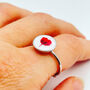 Baby's Breath Poppy Adjustable Ring Hand Made Round, thumbnail 3 of 8