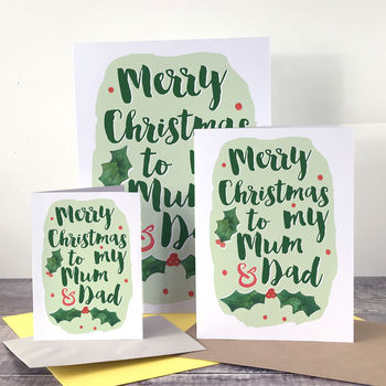 Merry Christmas Mum And Dad Card, 2 of 5