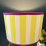 Carnival Lampshade In Sunshine Yellow Deckchair Stripe, thumbnail 4 of 9