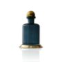 Deep Green Glass Decanter With Brass Base, thumbnail 4 of 4