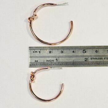 Friendship Knot Hoop Earrings, 4 of 8