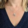 The Trio' Rose Quartz Sterling Silver Necklace, thumbnail 6 of 11