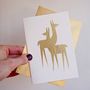Handmade Gold Foil Llama Couple Birthday Card, thumbnail 1 of 8
