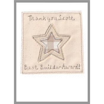 Personalised Star Thank You Card For Dad Or Him, 2 of 11