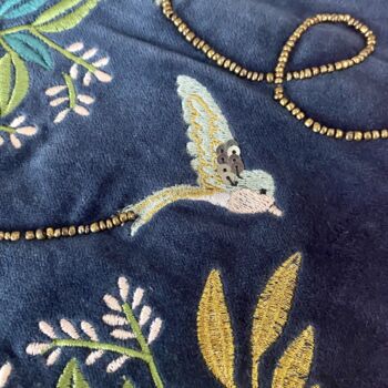 Luxury Embroidered Bird With Tassle Hot Water Bottle, 5 of 5