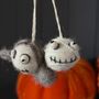 Felt Mummy And Halloween Heads Hanging Decorations, thumbnail 2 of 3