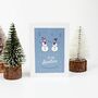 'To My Aunties' Christmas Greetings Card Snowmen Design, thumbnail 1 of 10