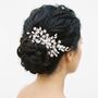 Flower Crystal And Pearl Hair Comb, thumbnail 3 of 3