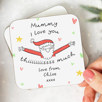 Personalised Christmas Mug 'Mummy Love You This Much', 4 of 5