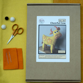 The Cheerful Cow Kit Letterbox Stitch Kit, 2 of 8
