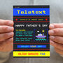 Funny Teletext Father's Day Card, thumbnail 1 of 3