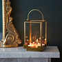 Antique Brass Candle Lantern, thumbnail 5 of 12