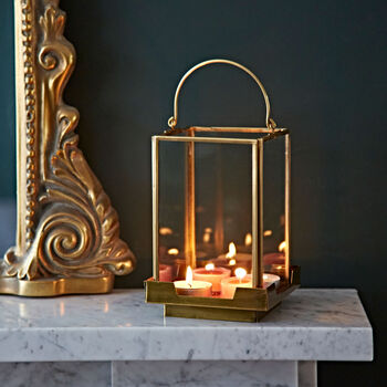Antique Brass Candle Lantern, 5 of 12