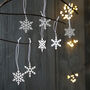White Wooden Snowflake Set Of 24, thumbnail 2 of 3