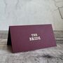 Wedding Table Personalised Guests Place Card Real Metallic Foil, thumbnail 1 of 12