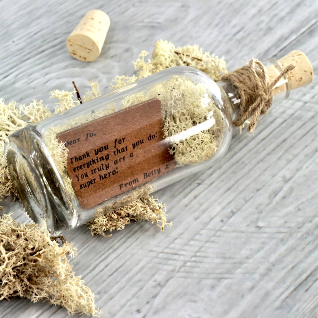 Personalised Leather Message In A Bottle, 1 of 6