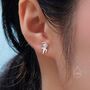 Sterling Silver Mismatched Ninja Stud Earrings, thumbnail 11 of 12