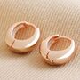 Wide Domed Huggie Hoop Earrings, thumbnail 10 of 10