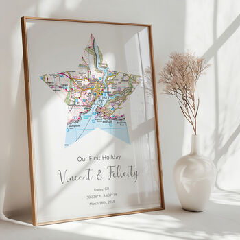 Personalised Map Print Ordnance Survey Landranger UK Edition, 5 of 12