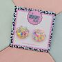 Sea Shell Glitter Resin Stud Earrings Pink, Blue And Coral, thumbnail 10 of 12