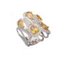 Citrine 925 Sterling Silver Statement Ring, thumbnail 3 of 5