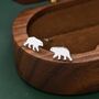 Sterling Silver Tiny Polar Bear Stud Earrings, thumbnail 7 of 12