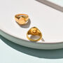 18k Gold Vermeil Or Silver Smiling Inside Signet Ring, thumbnail 9 of 10