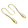 Solid Drop Earrings In 18ct Gold Vermeil, thumbnail 1 of 5