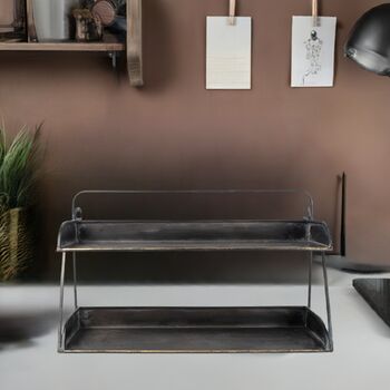 Large Desk Organiser In Black Antique Finish, 2 of 3