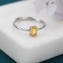 Sterling Silver Natural Citrine Oval Ring, thumbnail 4 of 11