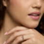 Dainty Green Amethyst Gold Ring, thumbnail 3 of 6