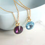 Gold Filled Necklace With Round Swarovski Birthstone, thumbnail 2 of 8
