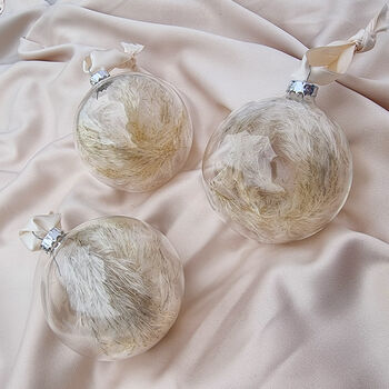 Personalised Glass Pampas Baubles, 3 of 3