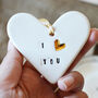 I Heart You Tag With Gold Embossed Heart, thumbnail 5 of 6