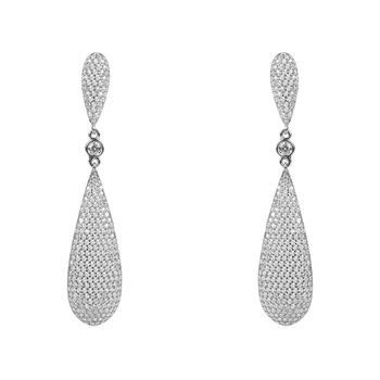 Coco Long Drop Plated Silver Earrings, 2 of 8