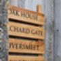 Wall Mounted Ladder Tiered Slatted Wooden Sign, thumbnail 6 of 9